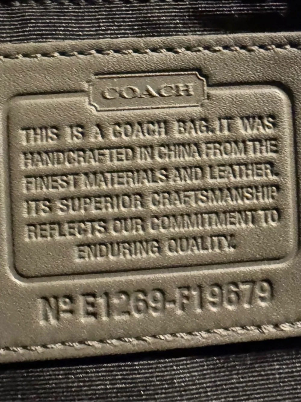 Coach Snake-Print Payton Shoulder Bag Grey Taupe